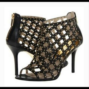 BNWT Michael Kors Gold Studded Yvonne Caged Bootie